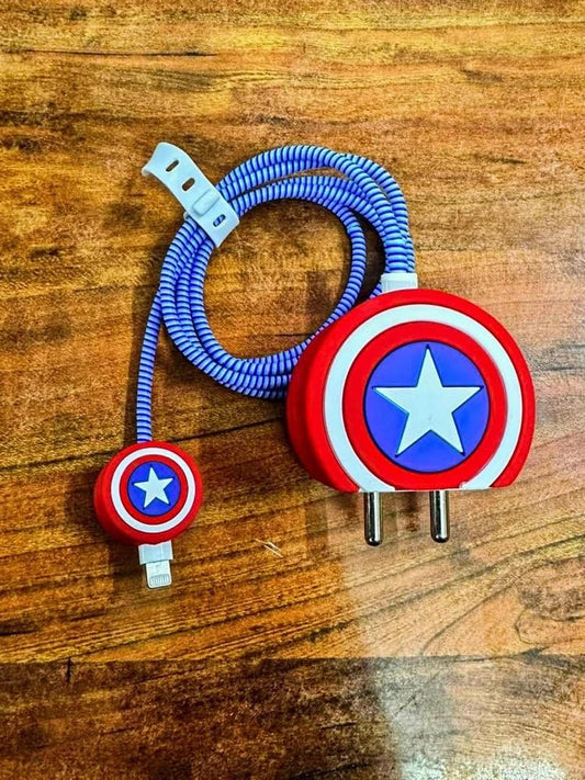 Charger Case Cover with Full Cable Protector 3D Cute Pattern Compatible for iPhone Charger  Only| Silicone Case Cover for 18-20W