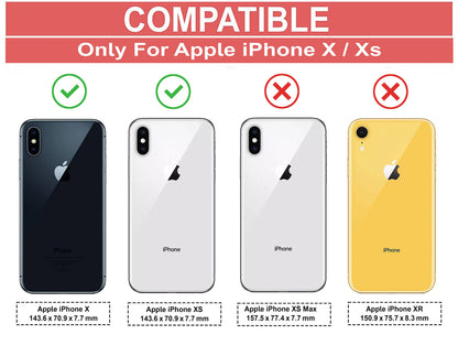 VAKIBO Super Premium Black Border Transparent Case With Corner Protection & Camera Protection Suitable for iPhone Xs
