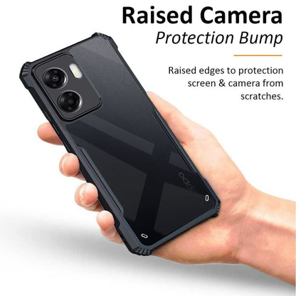 VAKIBO Super Premium Black Border Transparent Case With Corner Protection & Camera Protection Suitable for Oppo A57 5G