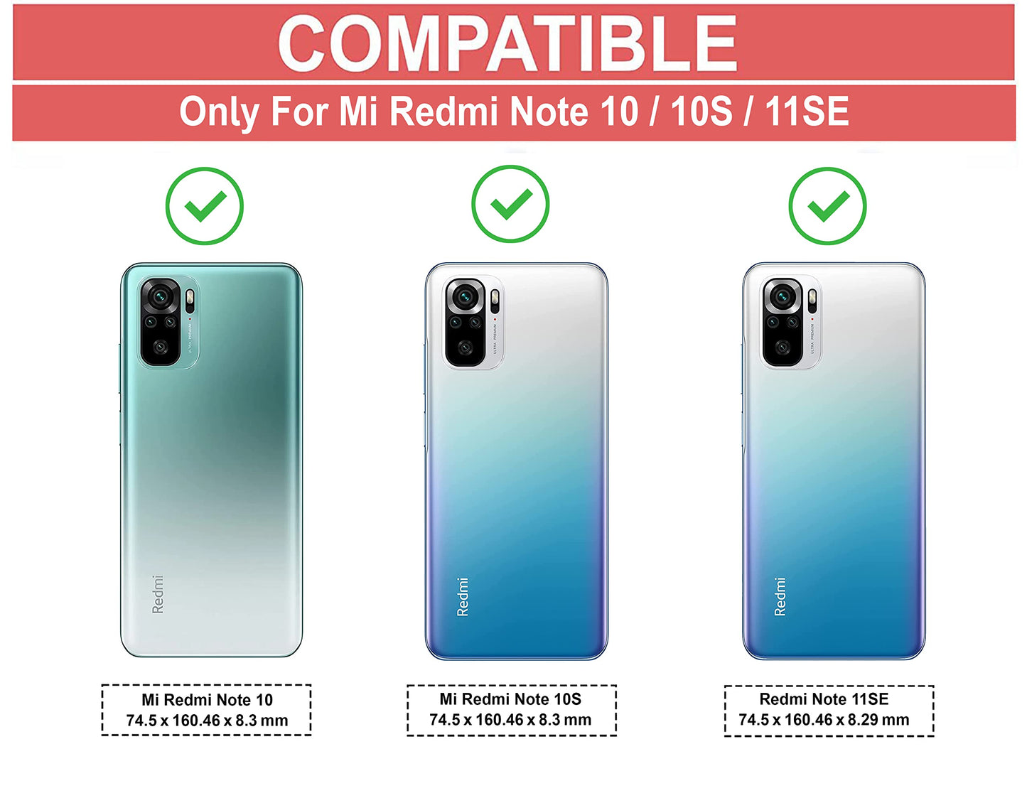 VAKIBO Super Premium Black Border Transparent Case With Corner Protection & Camera Protection Suitable for MI Redmi Note 10