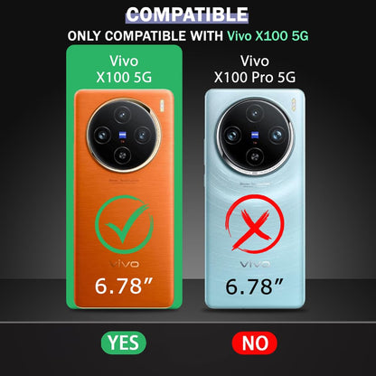 VAKIBO Super Premium Black Border Transparent Case With Corner Protection & Camera Protection Suitable for Vivo X100