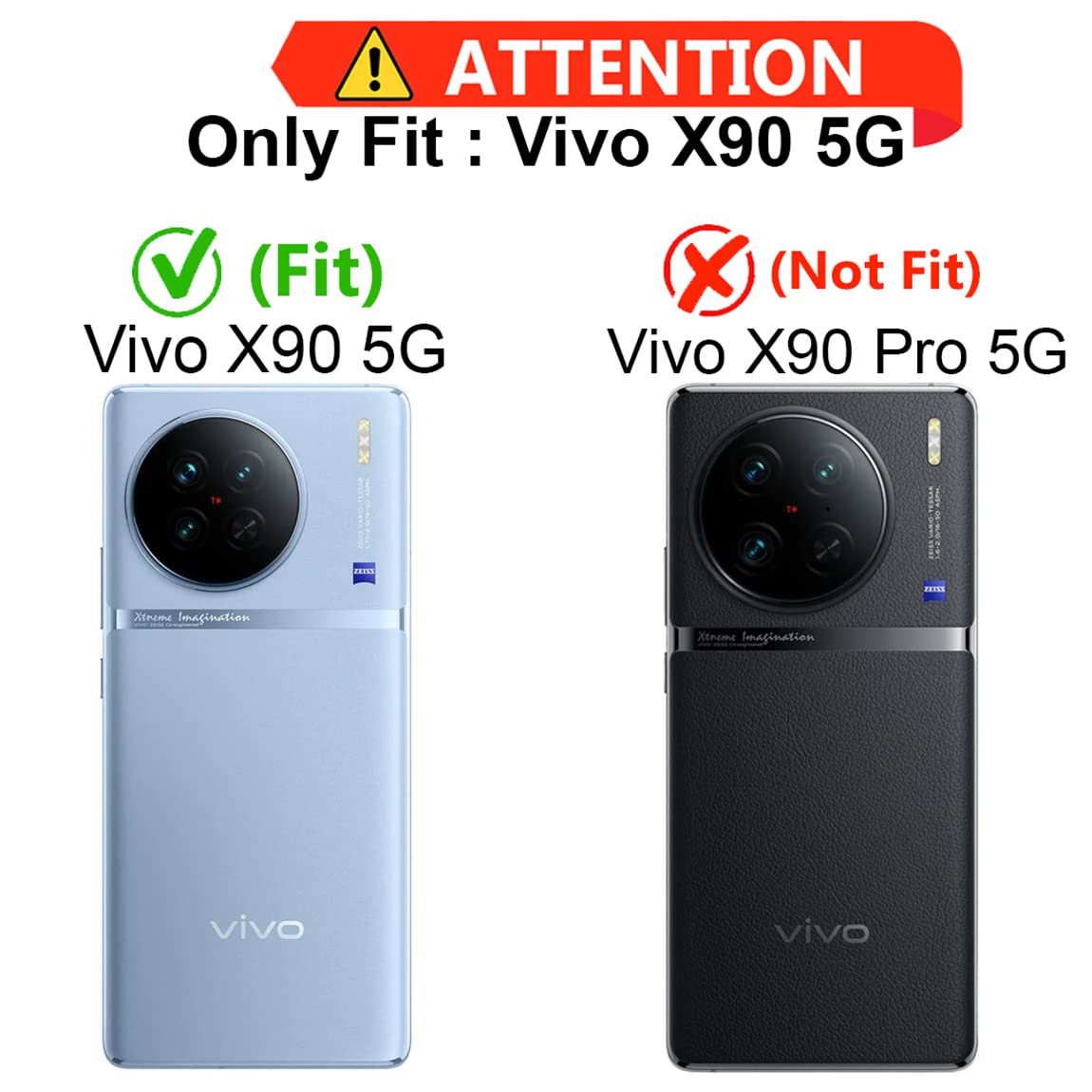 VAKIBO Super Premium Black Border Transparent Case With Corner Protection & Camera Protection Suitable for Vivo X90 5G