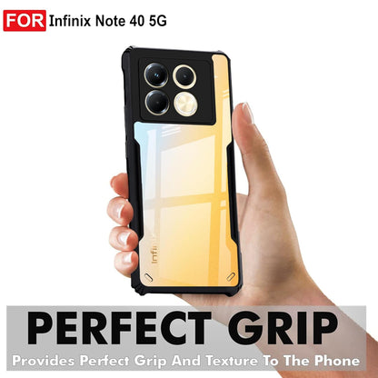 VAKIBO Super Premium Black Border Transparent Case With Corner Protection & Camera Protection Suitable for Infinix Note 40 Pro