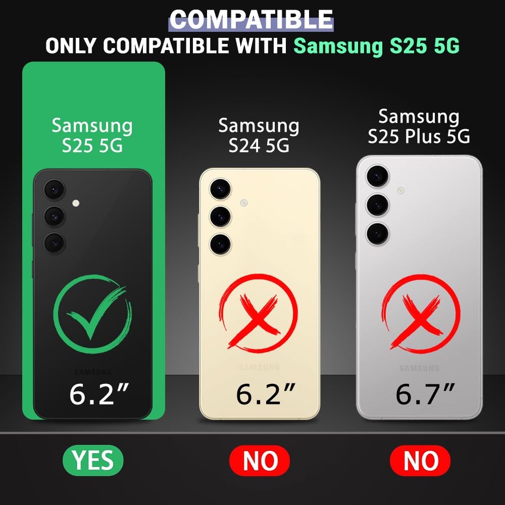 VAKIBO Best Selling Black and Transparent Coloured Made With Soft TPU and Acrylic Back Cover Case With 4 Corner and Camera Protection Suitable for Samsung Galaxy S25