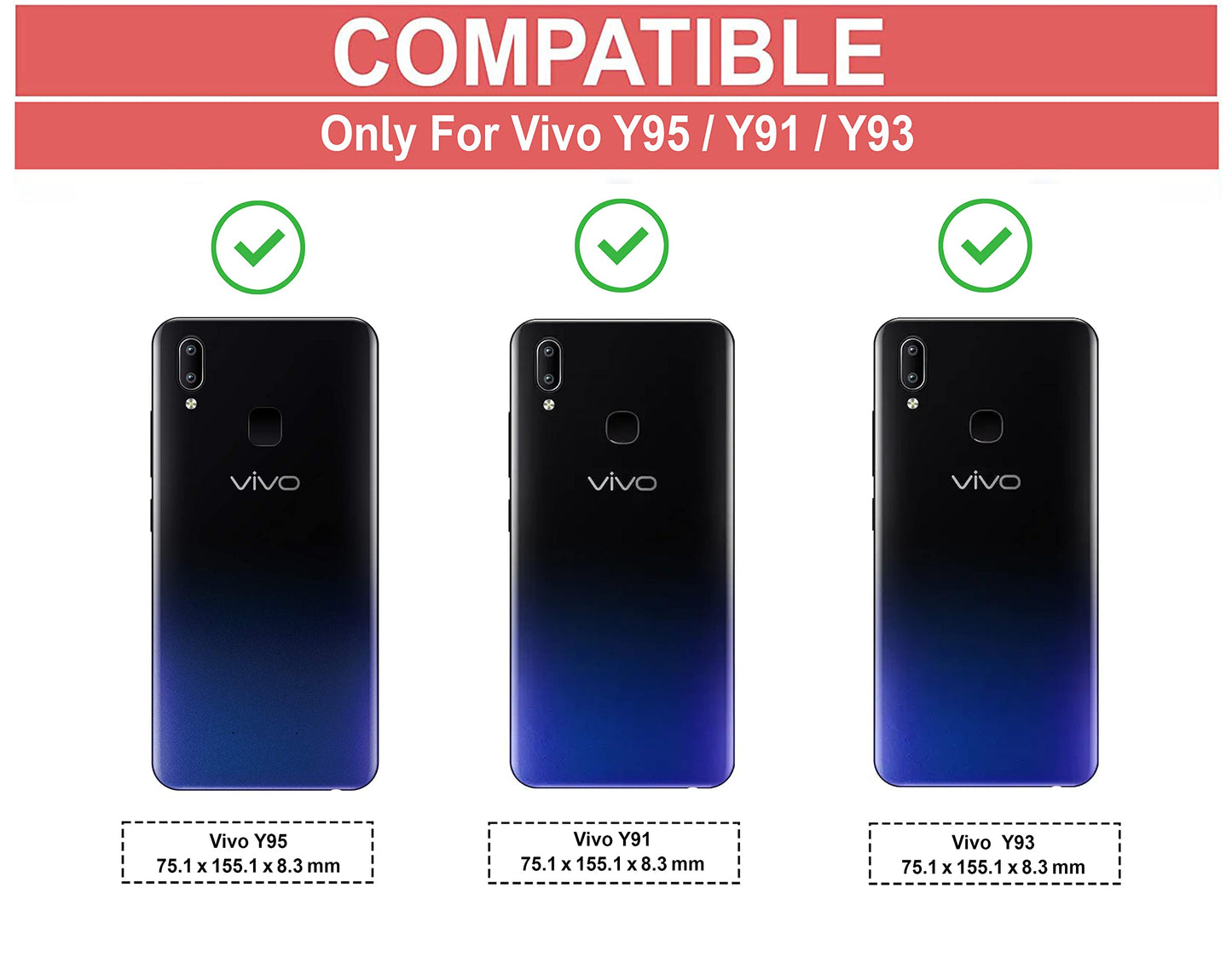 VAKIBO Super Premium Black Border Transparent Case With Corner Protection & Camera Protection Suitable for Vivo Y95