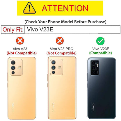 VAKIBO Super Premium Black Border Transparent Case With Corner Protection & Camera Protection Suitable for Vivo V23E
