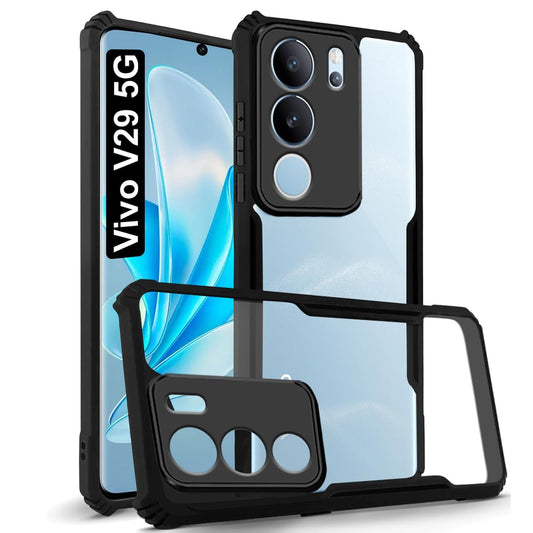 VAKIBO Super Premium Black Border Transparent Case With Corner Protection & Camera Protection Suitable for Vivo S17 Pro