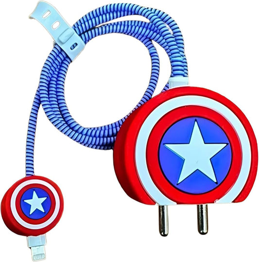 Charger Case Cover with Full Cable Protector 3D Cute Pattern Compatible for iPhone Charger  Only| Silicone Case Cover for 18-20W