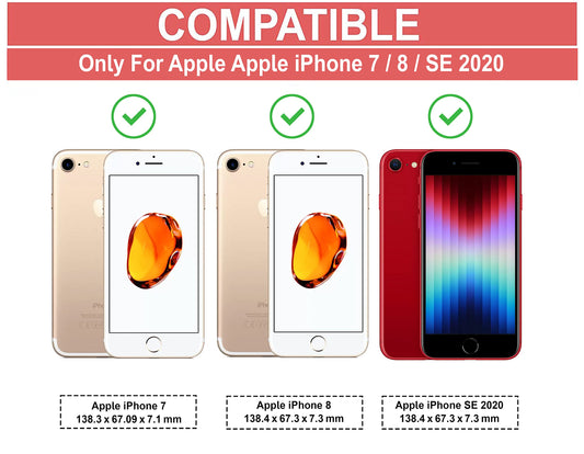 VAKIBO Super Premium Black Border Transparent Case With Corner Protection & Camera Protection Suitable for iPhone 8