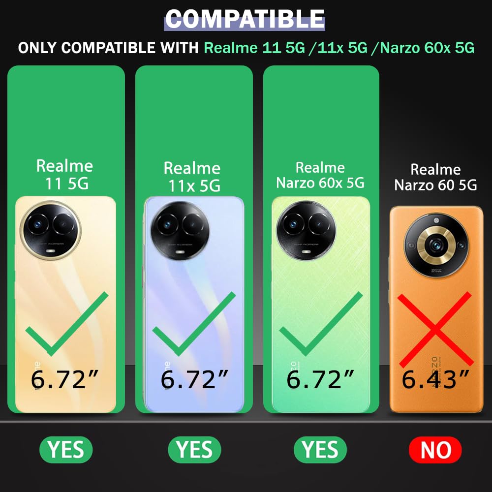 VAKIBO Super Premium Black Border Transparent Case With Corner Protection & Camera Protection Suitable for Realme C67 5G