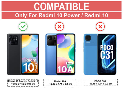 VAKIBO Super Premium Black Border Transparent Case With Corner Protection & Camera Protection Suitable for Mi Redmi 10