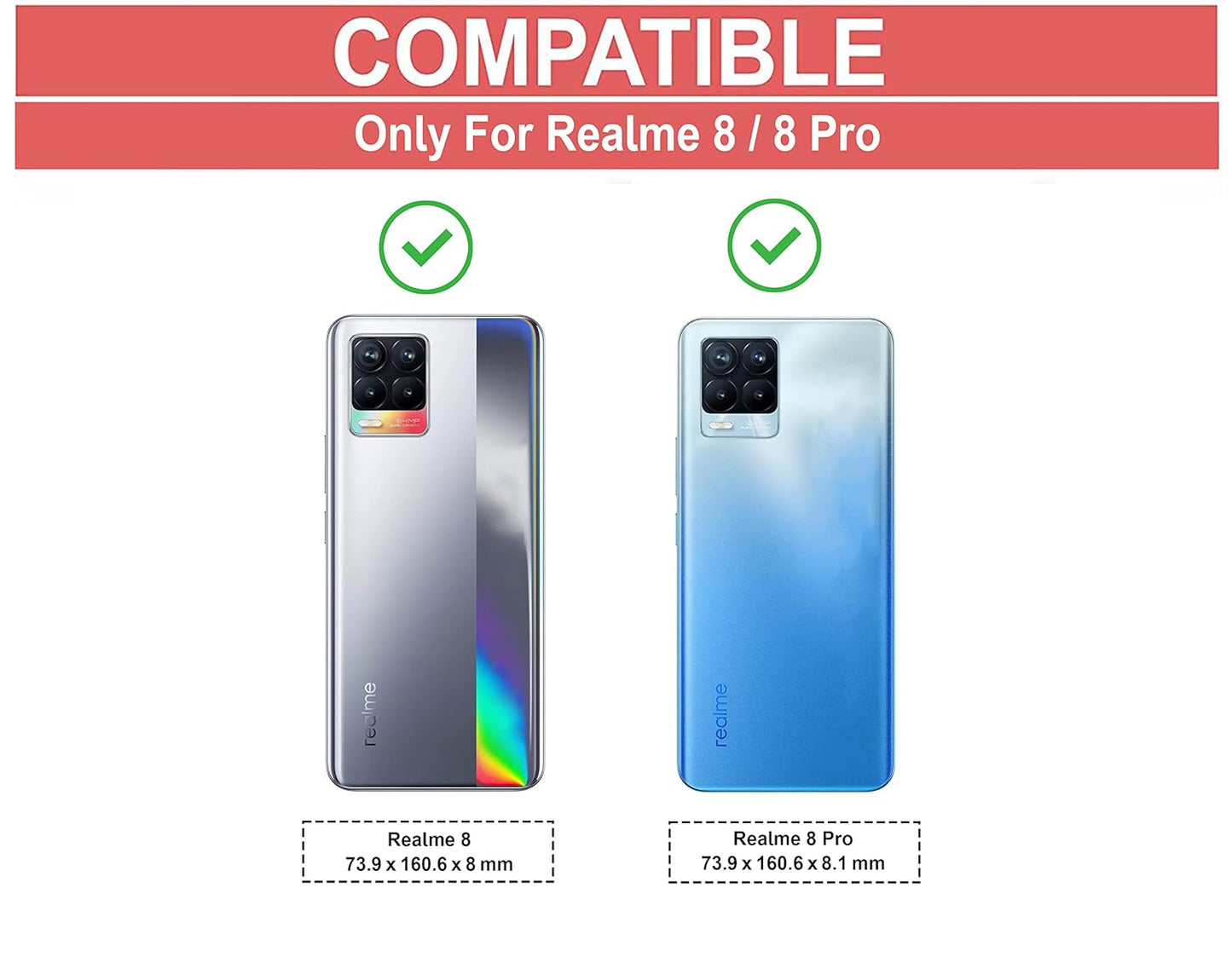 VAKIBO Super Premium Black Border Transparent Case With Corner Protection & Camera Protection Suitable for Realme 8 Pro