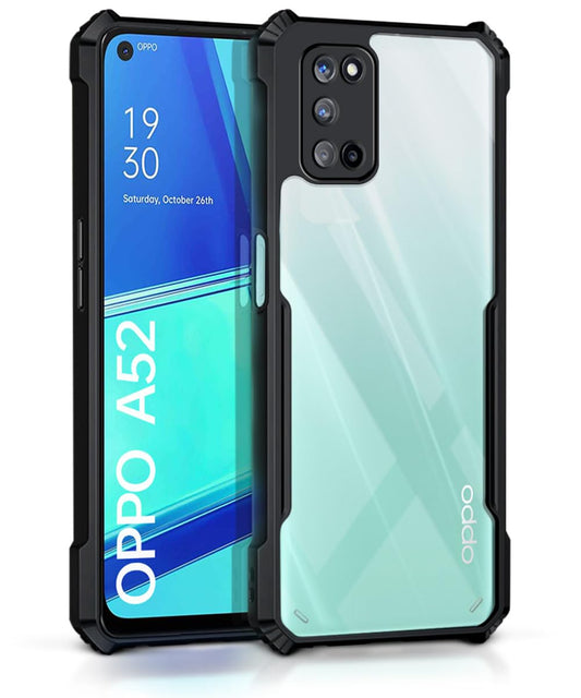 VAKIBO Super Premium Black Border Transparent Case With Corner Protection & Camera Protection Suitable for Oppo A72