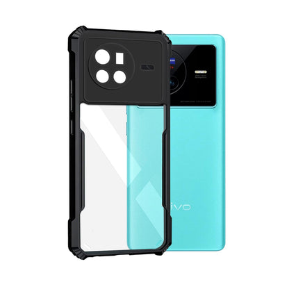 VAKIBO Super Premium Black Border Transparent Case With Corner Protection & Camera Protection Suitable for Vivo X80 5G
