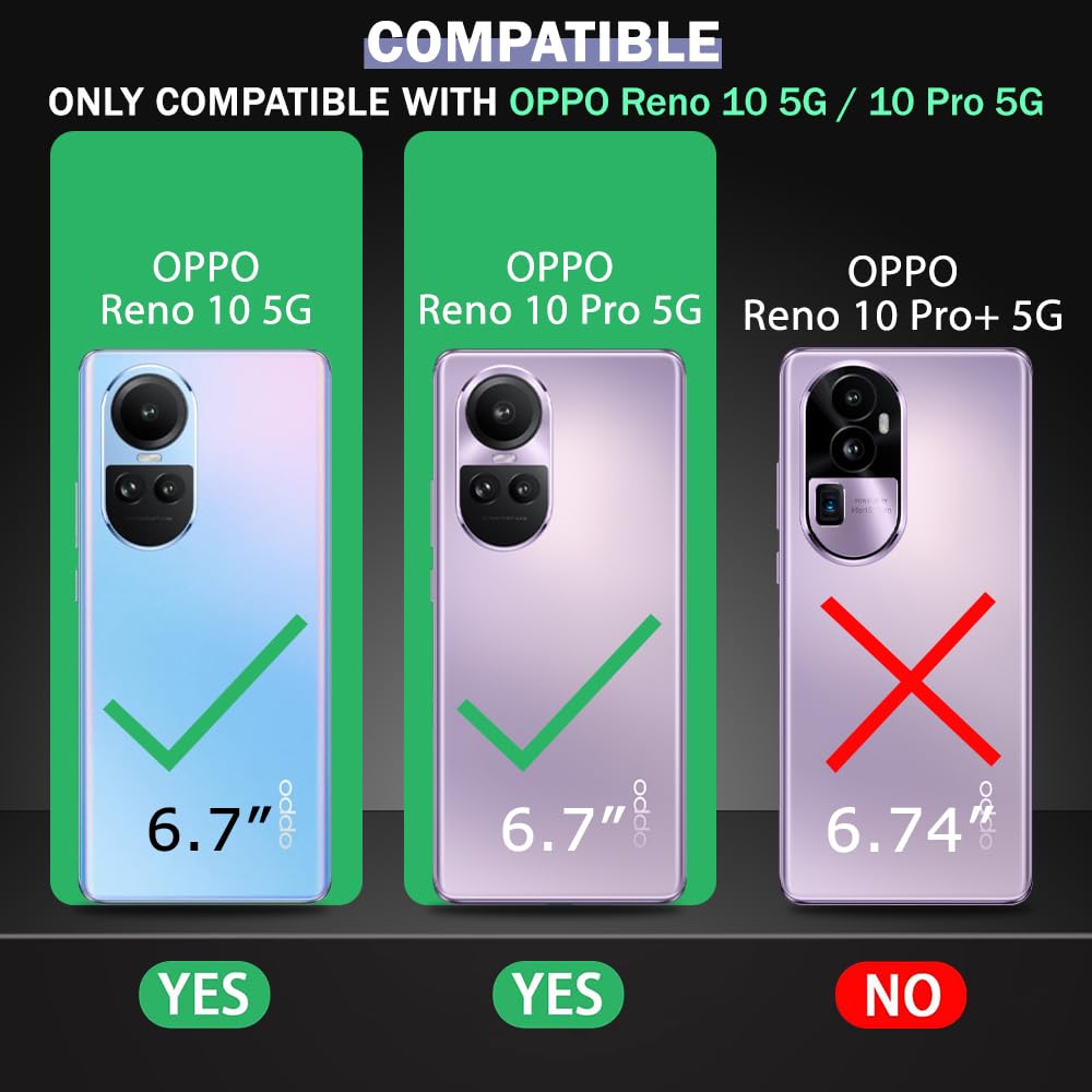 VAKIBO Super Premium Black Border Transparent Case With Corner Protection & Camera Protection Suitable for Oppo Reno 10 Pro