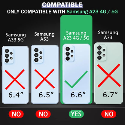VAKIBO Super Premium Black Border Transparent Case With Corner Protection & Camera Protection Suitable for Samsung A23 5G