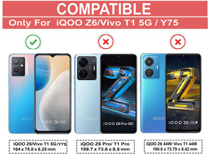 VAKIBO Super Premium Black Border Transparent Case With Corner Protection & Camera Protection Suitable for Vivo Y55 5G