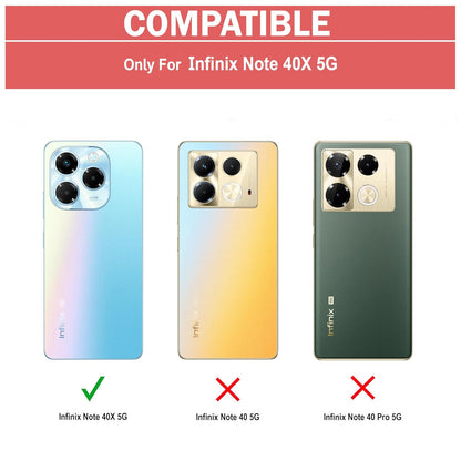 VAKIBO Super Premium Black Border Transparent Case With Corner Protection & Camera Protection Suitable for Infinix Note 40X