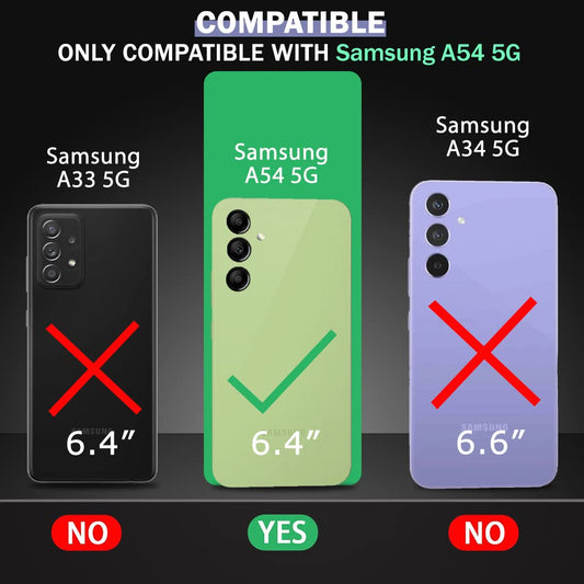 VAKIBO Super Premium Black Border Transparent Case With Corner Protection & Camera Protection Suitable for Samsung A54 5G