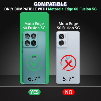 VAKIBO Best Selling Black and Transparent Coloured Made With Soft TPU and Acrylic Back Cover Case With 4 Corner and Camera Protection Suitable for Moto Edge 60 Fusion