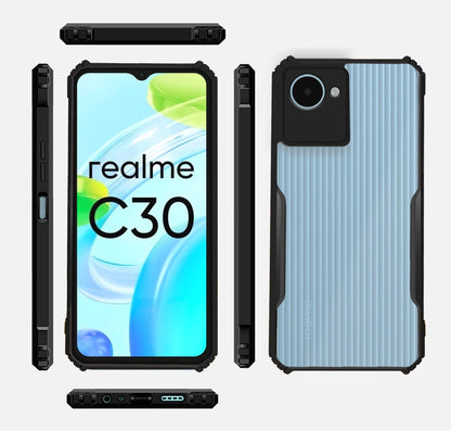 VAKIBO Super Premium Black Border Transparent Case With Corner Protection & Camera Protection Suitable for Realme Narzo 50i Prime