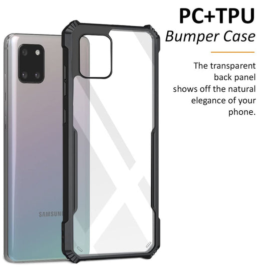 VAKIBO Super Premium Black Border Transparent Case With Corner Protection & Camera Protection Suitable for Samsung Note 10 Lite