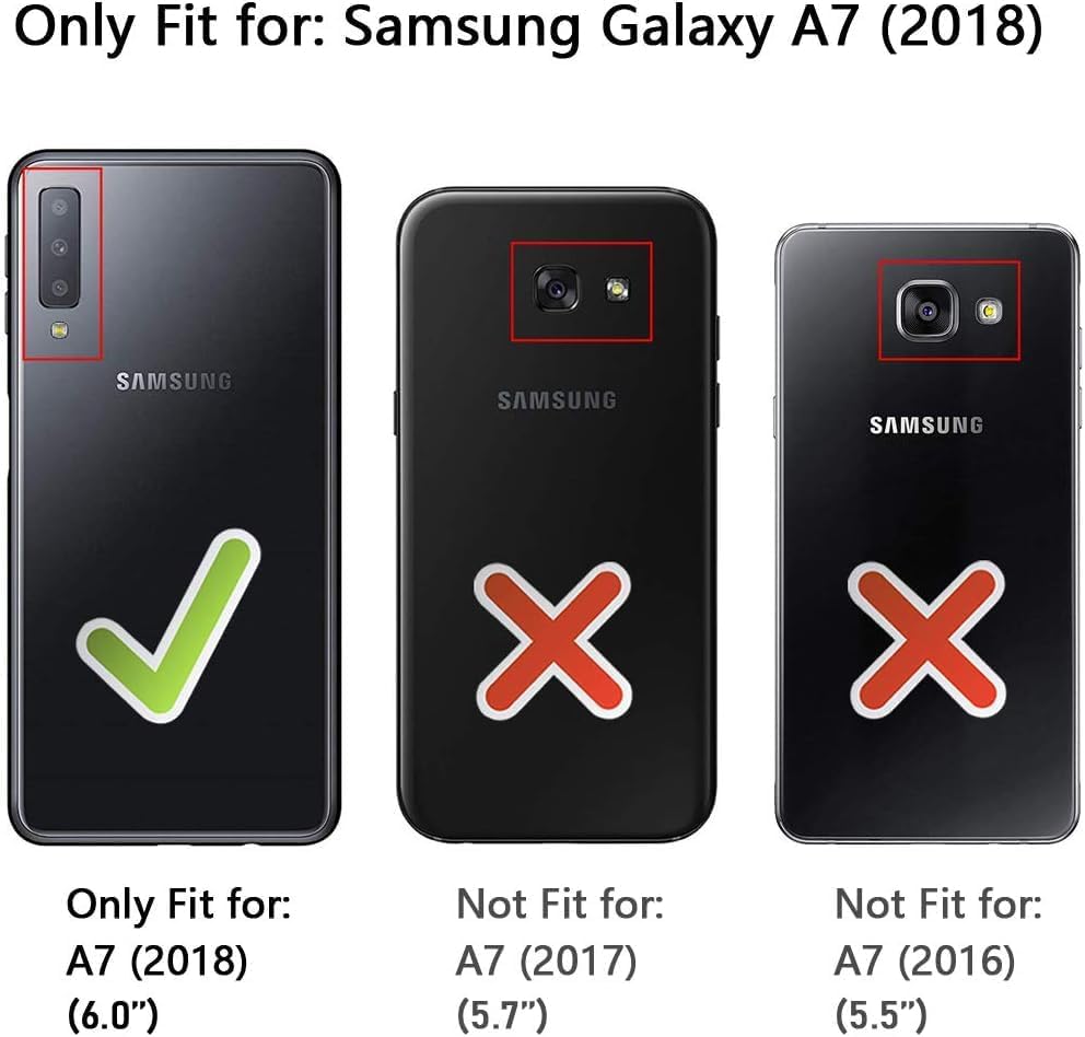 VAKIBO Best Selling Black and Transparent Coloured Made With Soft TPU and Acrylic Back Cover Case With 4 Corner and Camera Protection Suitable for Samsung Galaxy A7 2018/A750