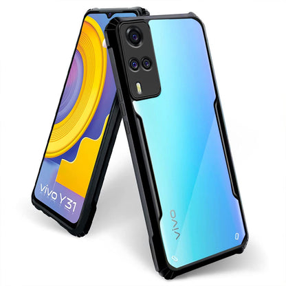 VAKIBO Super Premium Black Border Transparent Case With Corner Protection & Camera Protection Suitable for Vivo Y31