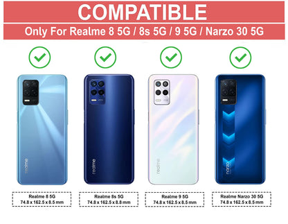 VAKIBO Super Premium Black Border Transparent Case With Corner Protection & Camera Protection Suitable for Realme NARZO 30 5G