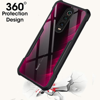 VAKIBO Super Premium Black Border Transparent Case With Corner Protection & Camera Protection Suitable for MI K20 Pro