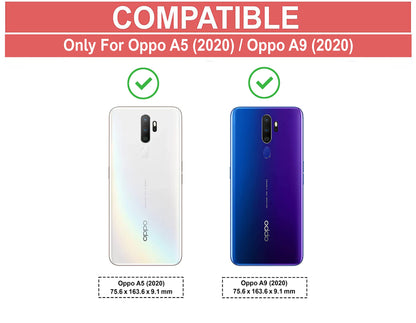 VAKIBO Super Premium Black Border Transparent Case With Corner Protection & Camera Protection Suitable for Oppo A5 2020