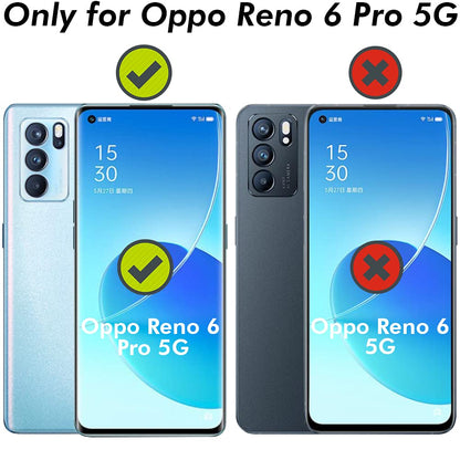 VAKIBO Super Premium Black Border Transparent Case With Corner Protection & Camera Protection Suitable for Oppo Reno 6 Pro