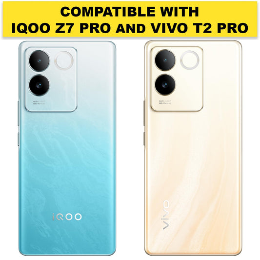 VAKIBO Super Premium Black Border Transparent Case With Corner Protection & Camera Protection Suitable for Vivo iQOO Z7 Pro
