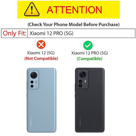 VAKIBO Super Premium Black Border Transparent Case With Corner Protection & Camera Protection Suitable for Xiaomi 12 Pro 5G