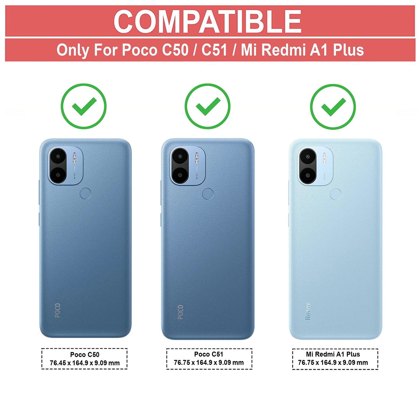 VAKIBO Super Premium Black Border Transparent Case With Corner Protection & Camera Protection Suitable for Mi Redmi A1+