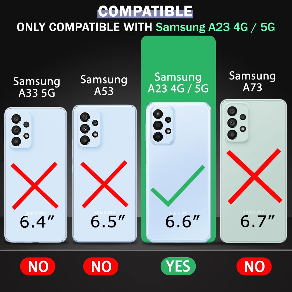 VAKIBO Super Premium Black Border Transparent Case With Corner Protection & Camera Protection Suitable for Samsung A23 4G