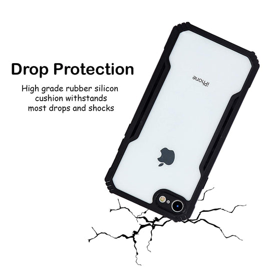 VAKIBO Super Premium Black Border Transparent Case With Corner Protection & Camera Protection Suitable for iPhone 5, 5s ,SE OLD Model
