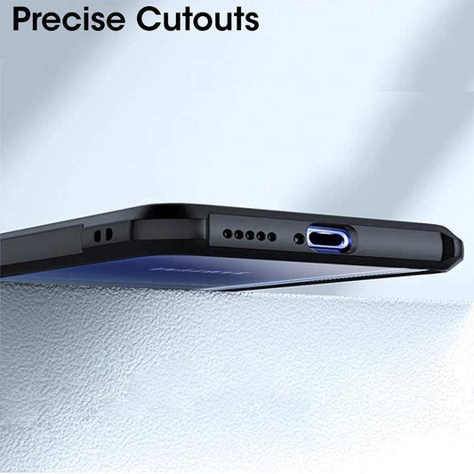 VAKIBO Super Premium Black Border Transparent Case With Corner Protection & Camera Protection Suitable for Samsung A70