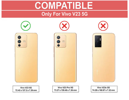 VAKIBO Super Premium Black Border Transparent Case With Corner Protection & Camera Protection Suitable for Vivo V23 5G