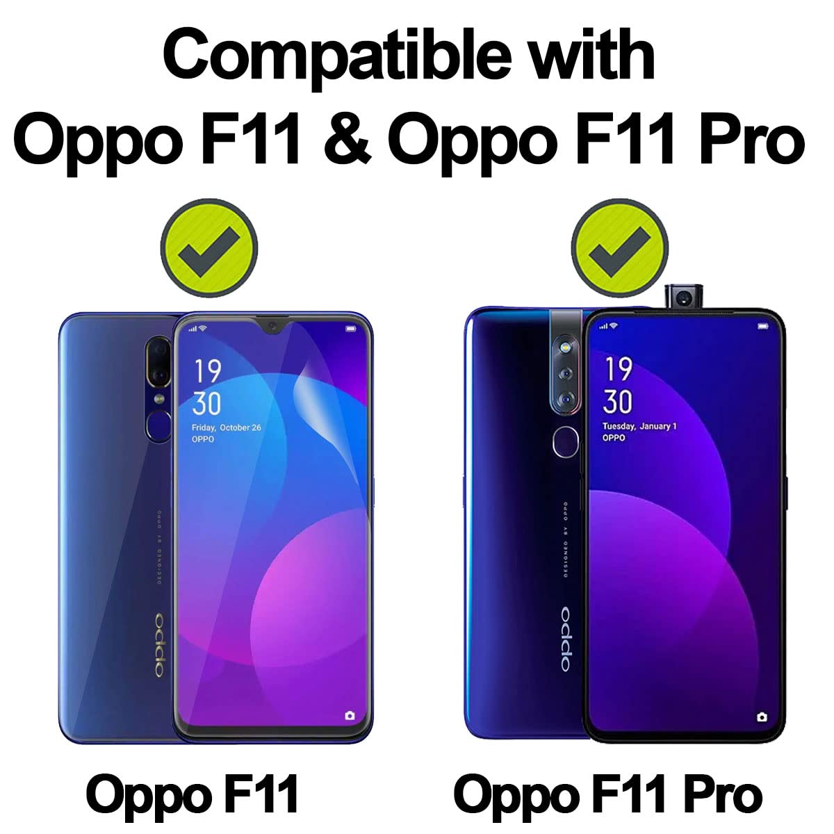 VAKIBO Super Premium Black Border Transparent Case With Corner Protection & Camera Protection Suitable for Oppo F11