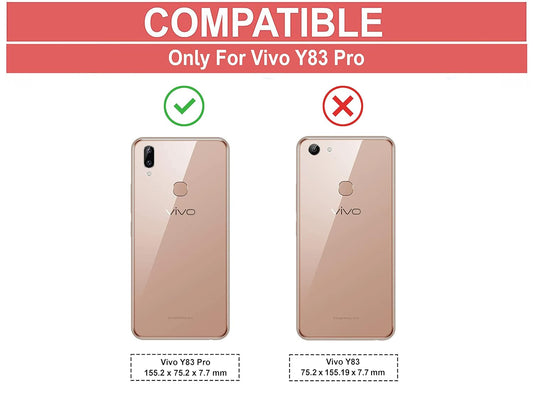 VAKIBO Best Selling Black and Transparent Coloured Made With Soft TPU and Acrylic Back Cover Case With 4 Corner and Camera Protection Suitable for Vivo Y83 Pro