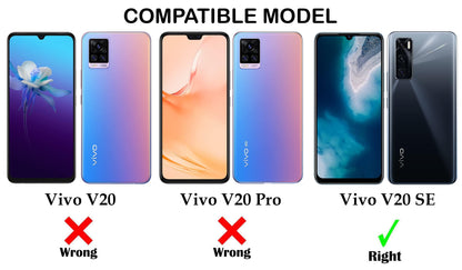 VAKIBO Super Premium Black Border Transparent Case With Corner Protection & Camera Protection Suitable for Vivo V20SE