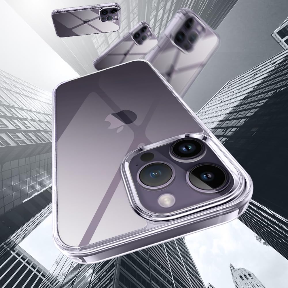 VAKIBO Premium Clear 1.5MM Thick Transparent Soft TPU Rubber Back Cover Case With Camera Protection Suitable for Iphone 14 Pro Max