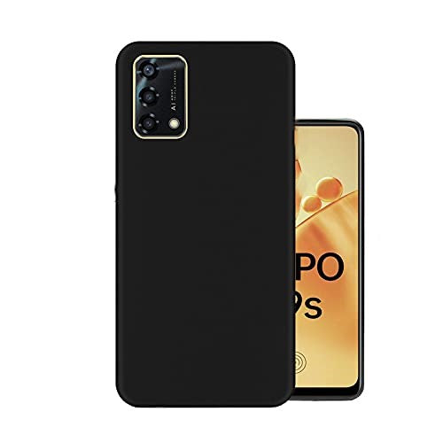 VAKIBO 1.2 MM Thick Black Coloured Soft TPU Rubber Back Cover Case With Camera Protection Ring Suitable for OPPO F19s