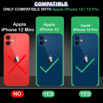 VAKIBO Megnatic Magsafe Transparent Soft with Hard back Back Cover Case With Camera Protection Ring Suitable for Apple iPhone 12