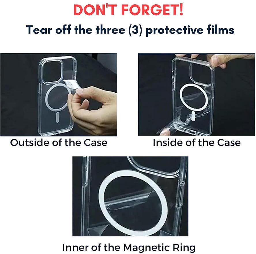 VAKIBO Megnatic Magsafe Transparent Soft with Hard back Back Cover Case With Camera Protection Ring Suitable for Apple iPhone 12