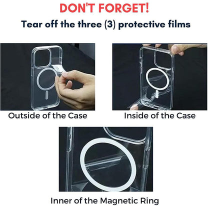 VAKIBO Megnatic Magsafe Black Coloured Soft with Hard back Back Cover Case With Camera Protection Ring Suitable for iPhone X