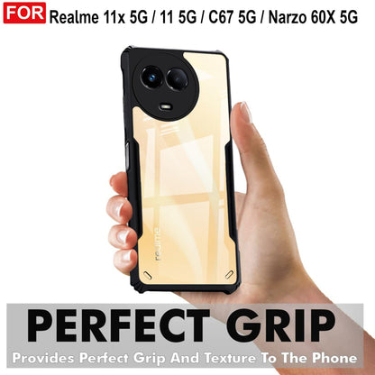 VAKIBO Super Premium Black Border Transparent Case With Corner Protection & Camera Protection Suitable for Realme Narzo 60x 5G
