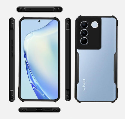 VAKIBO Super Premium Black Border Transparent Case With Corner Protection & Camera Protection Suitable for Vivo V27 PRO