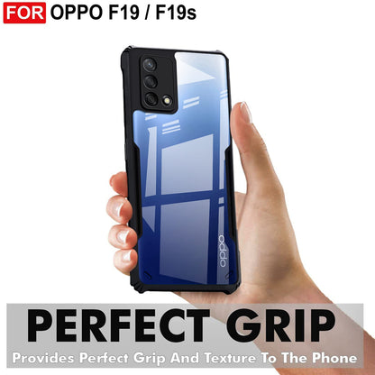 VAKIBO Super Premium Black Border Transparent Case With Corner Protection & Camera Protection Suitable for Oppo F19s